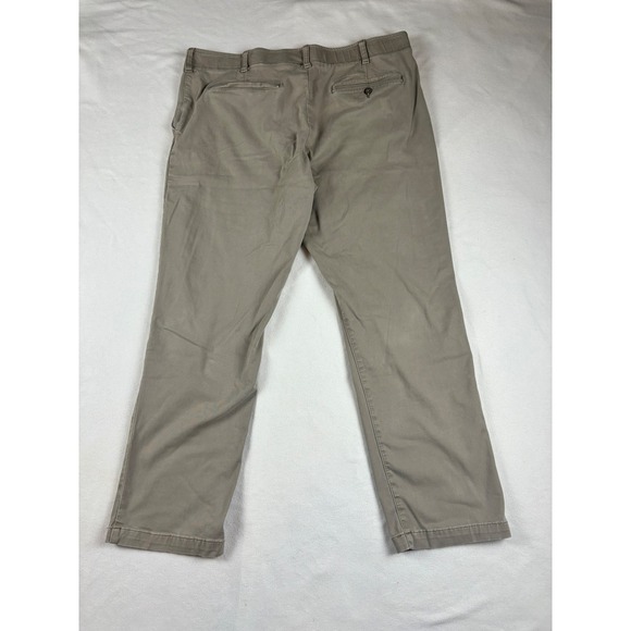 H&M Mens Chino Pants 40x32 Khaki Tan Straight Leg Cotton Blend - Picture 2 of 4